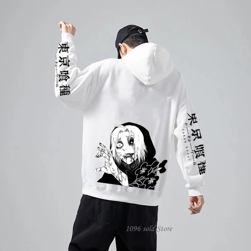 Anime Tokyo Ghoul Takizawa Seido Printed Hoodies Harajuku Hip Hop Style Unisex Sweatshirt Pullover Loose Cozy Tops Oversized