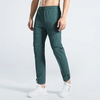thin ice silk quick drying sports pants mens spring and autumn casual woven cargo pants loose trousers jogging pants men