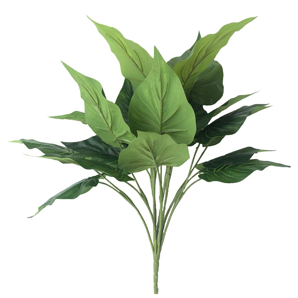 

Artificial plant Bonsai Big Leaf monstera Simulation Feel Green Tropical Plants Peacock Taro Potted Plant No Pot