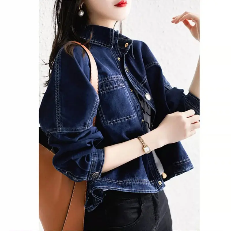 

Fashionable And Versatile Short Denim Jacket Women's 2022 Spring And Autumn New Retro Casual Jacket Top