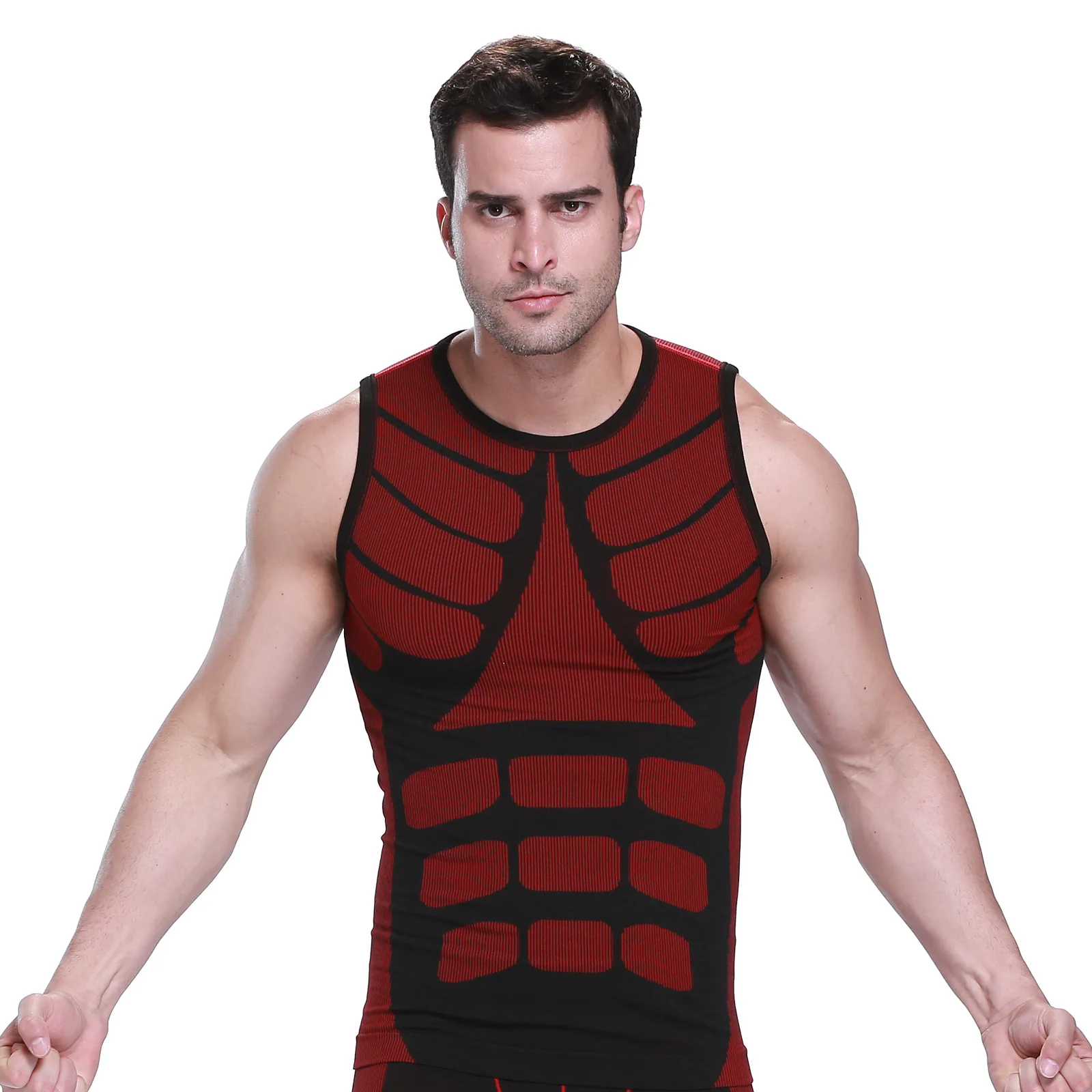 HaleyChan Men's Summer Quick-drying Tank Top Abdominal Training Vest Running Sportswear Men's Shapewear Waist Trainer Vest