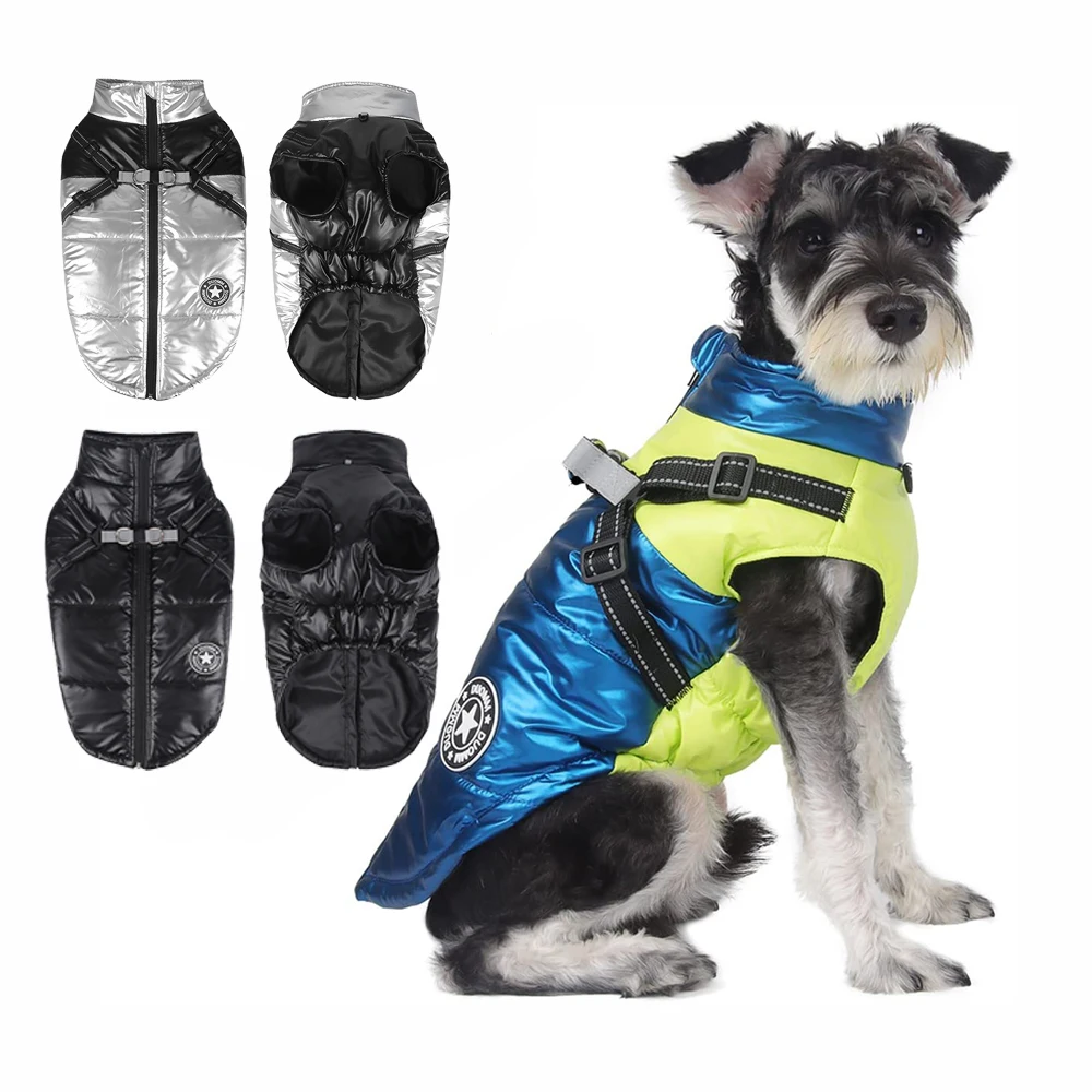 

Зимние куртки, зимний костюм, водонепроницаемый ветрозащитный жилет для собак, для холодной погоды, пальто для маленьких и средних собак, те...