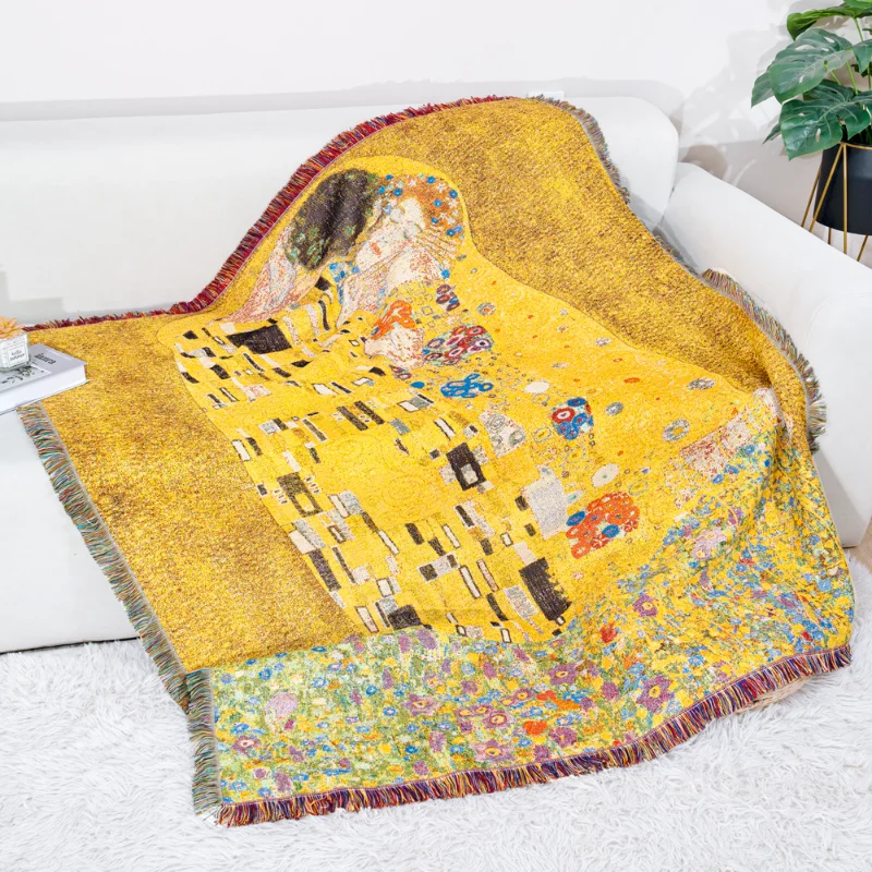 Всемирно Известный Красный Жаккардовый Гобелен С Защитой От Царапин Утолщенный