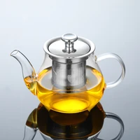heat resistant glass teapot flower teapot household kung fu bubble teapot stainless steel liner filter tea kettle