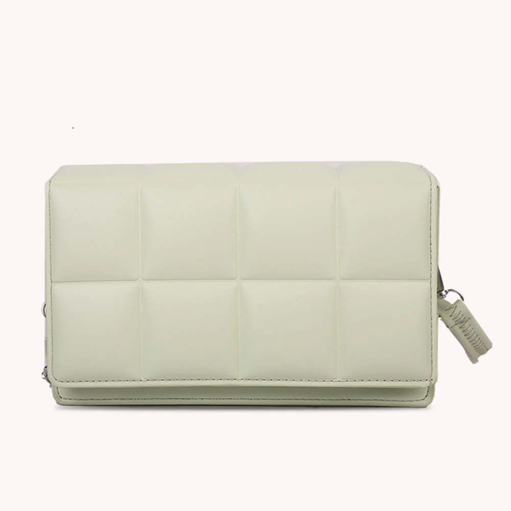 

Винтажная женская дизайнерская сумка на цепочке, дорожная однотонная сумка-мессенджер из искусственной кожи на плечо с клетчатым узором