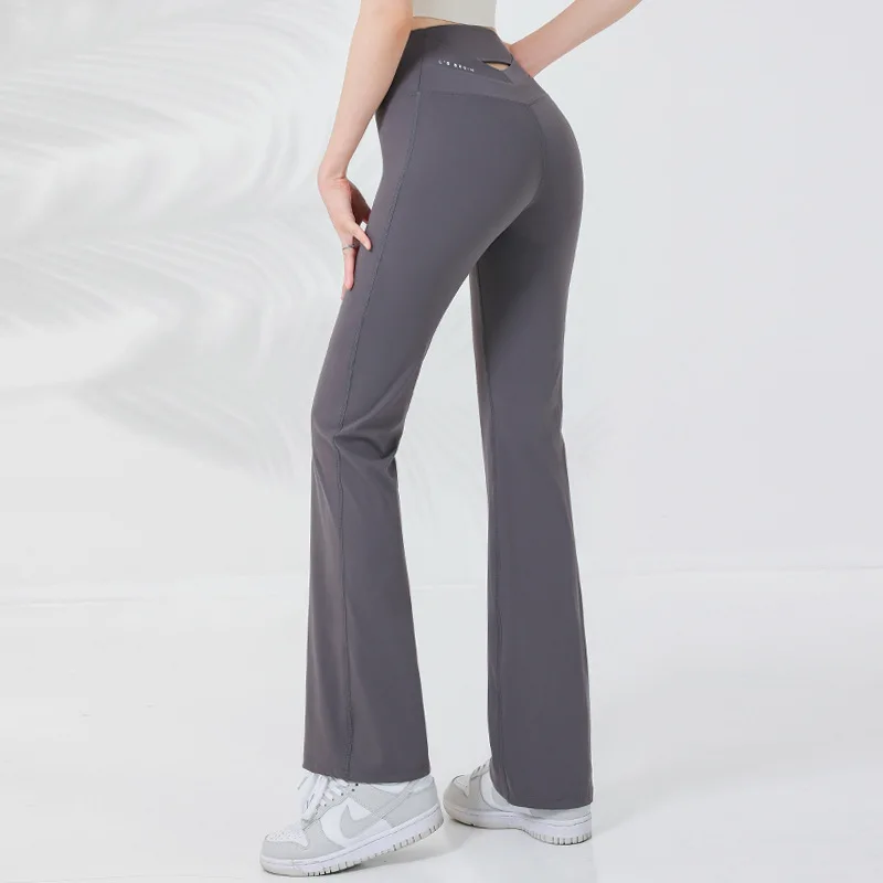 

Antibom Nude Fit Yoga Flare Pants Women's High Waist and Hip Lift Sports Fitness Leggings