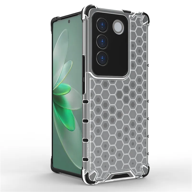 

For Vivo V27 Pro Case For Vivo V27 Pro Cover 6.78 Inch Honeycomb Hard PC Shockproof Protection Bumper For Vivo V27 Pro V27E