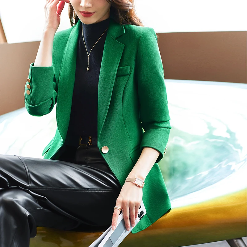 Quality Spring Summer Women's Korean Fashion Elegant Loose Medium Sleeve Jacket Office Leisure Blazer Thin Cardigan Coat Top 4XL