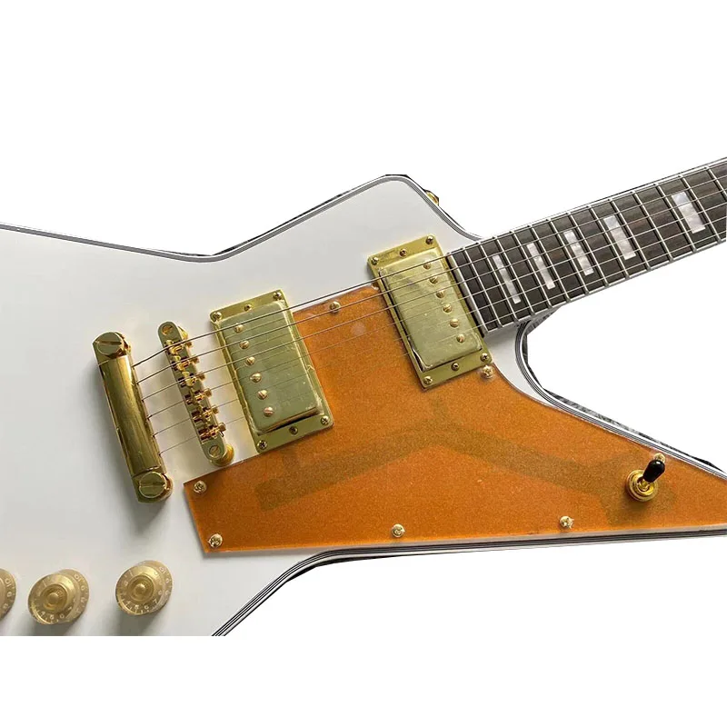 Фото Электрическая гитара белого цвета Gib Gold Hardware Body и Neck 6 струн №4