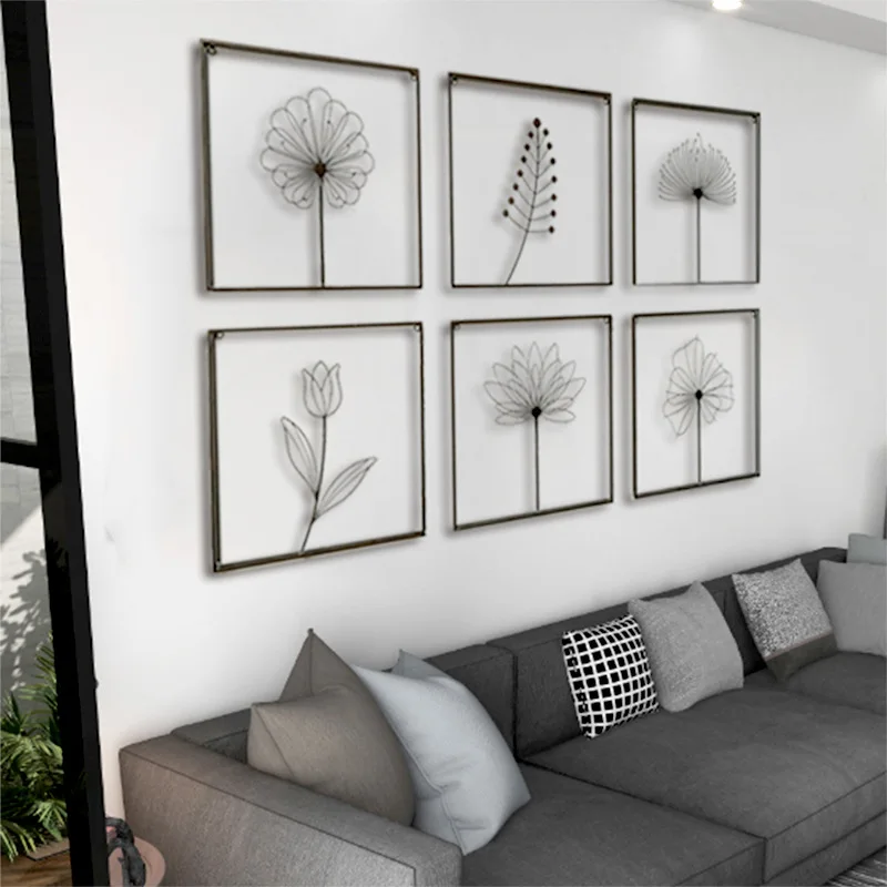

Double Wrought Flower Layer Pendant Gift Luxury Home Leaf Art Light Wall Room Decoration Iron Iron Shape Hanging Nordic Decor