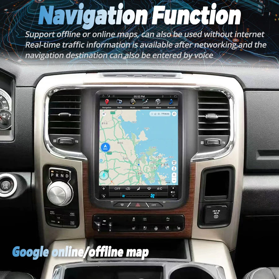 256 ГБ автомобильный Android IPS экран для Dodge RAM 1500 2011-2017 Tesla Radio мультимедийный стерео