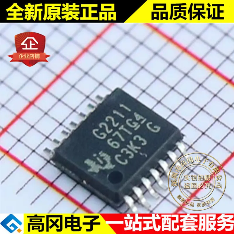 

20 шт., 100% оригинальные новые, лучшее качество, MSP430G2211IPW14R G2211 TSSOP14 2K FLASH 8 компараторов
