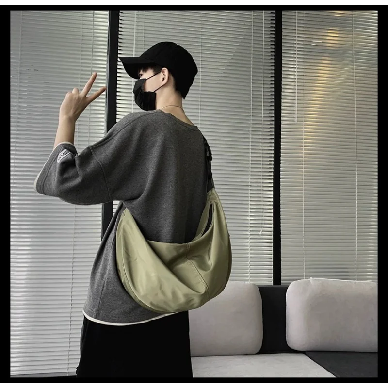 2023 Summer New Women's Bag Large Capacity Casual Nylon Crossbody Dumpling Bag Luxury brand designer Solid Color Shoulder Bag