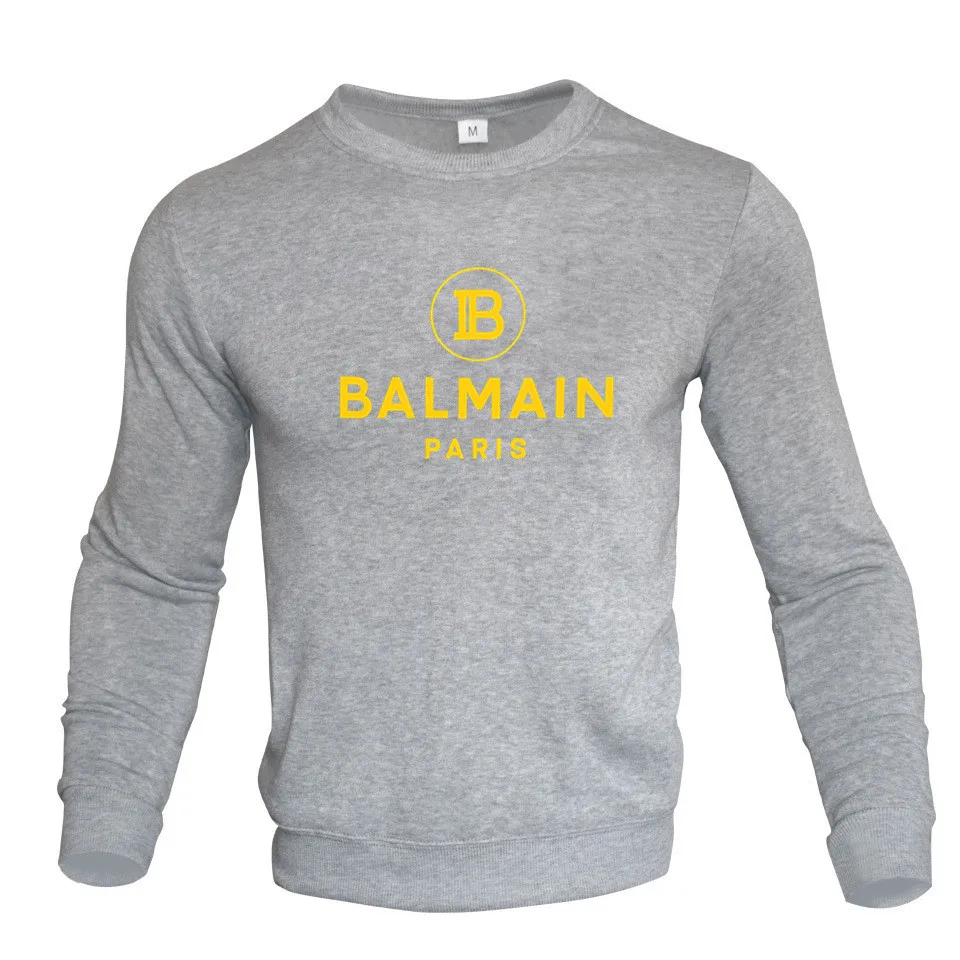 

Balmain New Men's And Women's Unisex Letter Printed Long Sleeve Crew Neck Pullover Casual Sweatshirts S-4XL