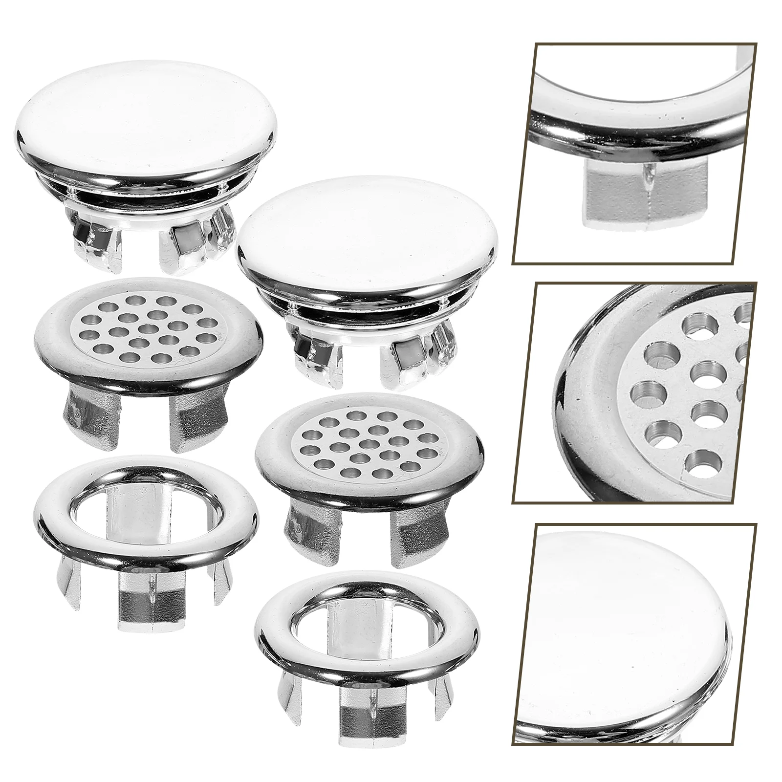 

6pcs Sink Overflow Cover Wash Basin Accessory Sink Overflow Drain Cover Sink Accessory Bathroom Supplies Washing Basin Rings