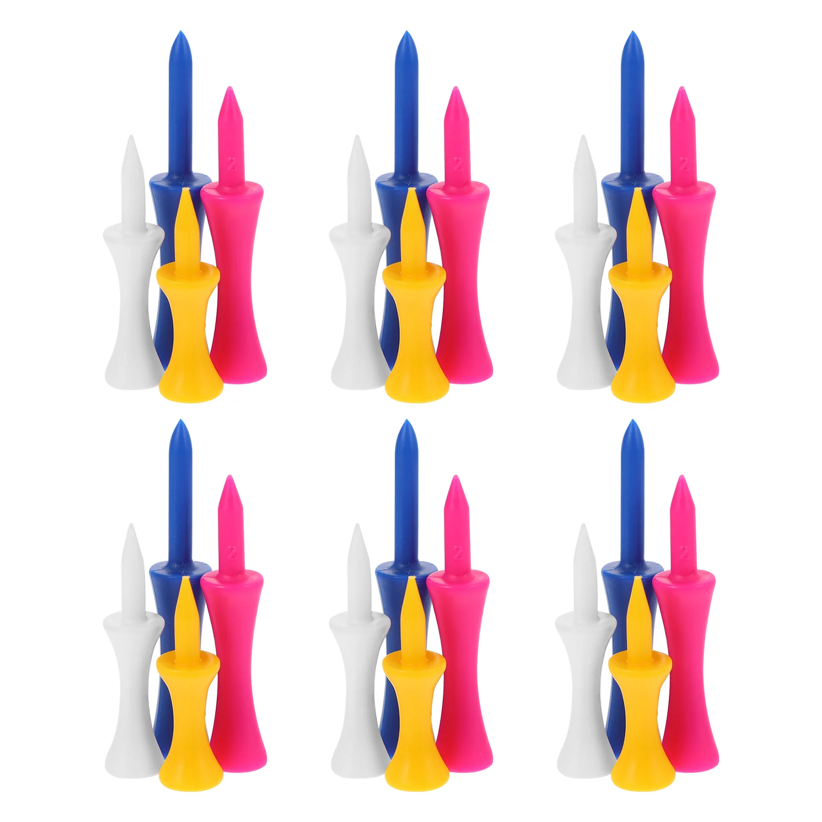 

40pcs Practical Golfs Tees Golfs Holders Golfs Accessories (Random Color)