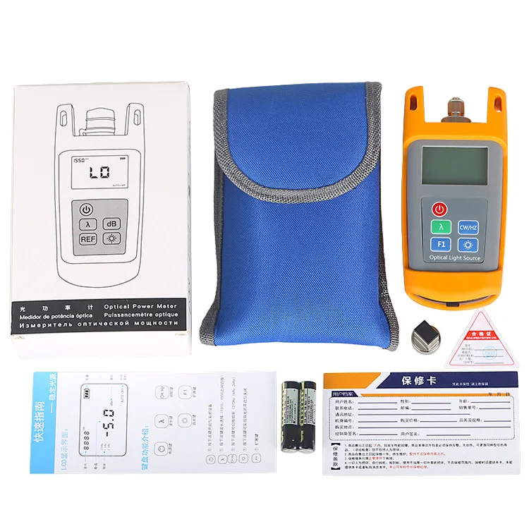 FTTH Mini AUA-1315 Handheld Stable Light Source Laser Source Dual Wavelen SC/FC Adapters 1310/1550 2 wavelengths test