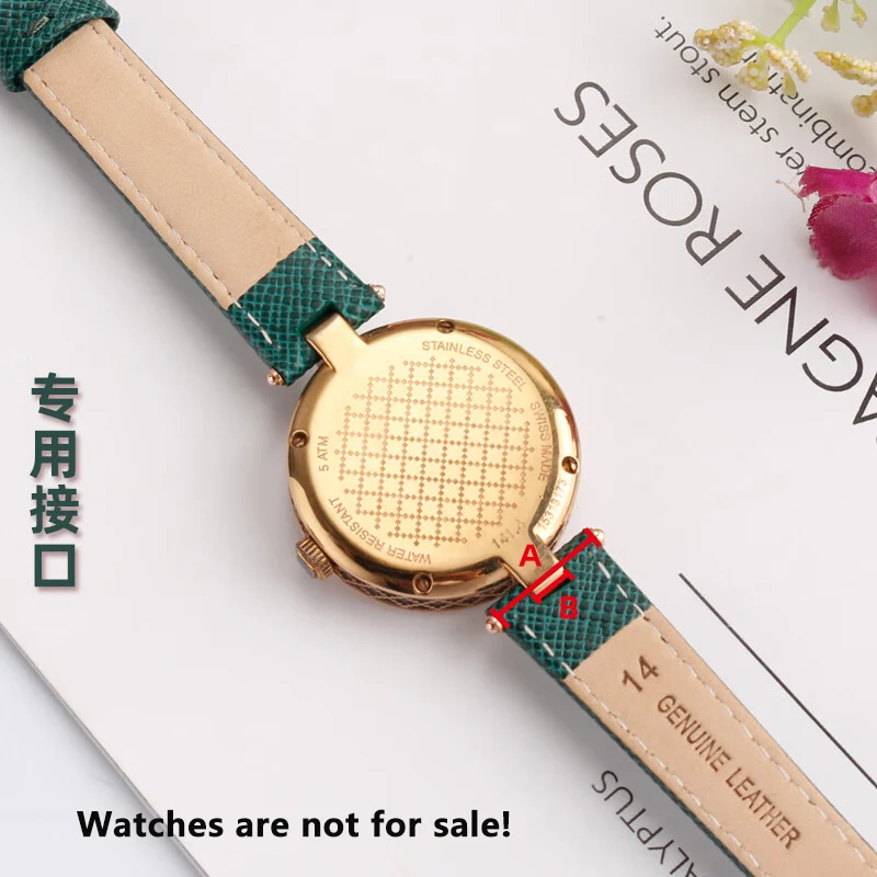 Фото Ремешок с вогнутым интерфейсом 12x5 мм 14x5 мм для Gucci YA 141404   Я 141501 /05 Кожаный ремешок для часов для женщин Мужской браслет с пряжкой/складной пряжкой №4