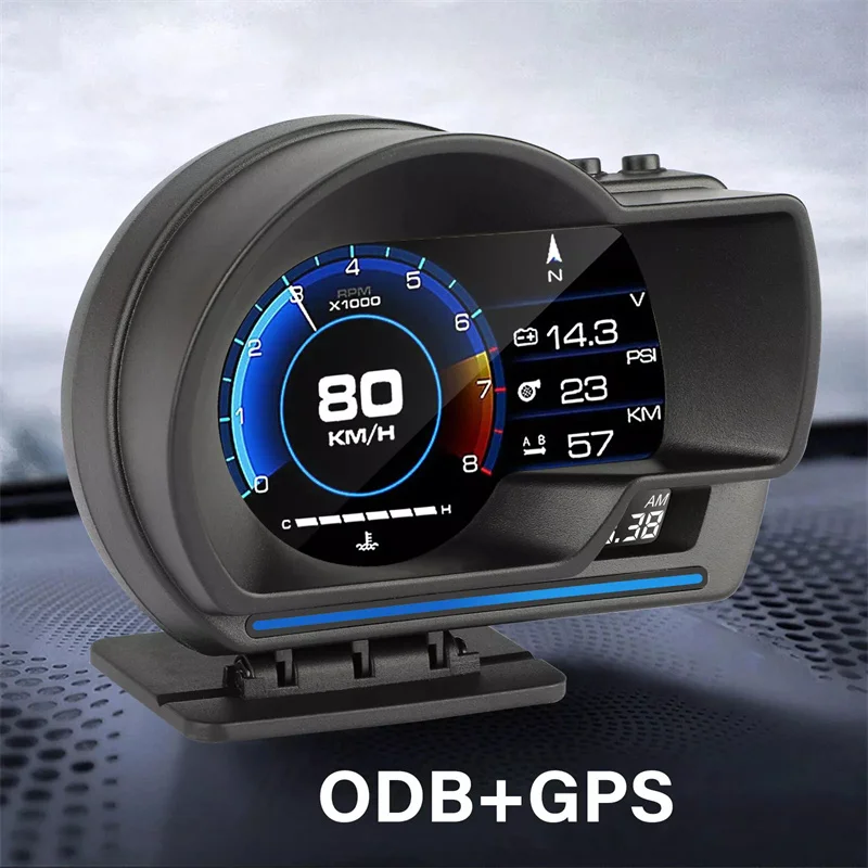 Универсальный OBD2 и GPS двойной счетчик системы спидометр проекционный дисплей