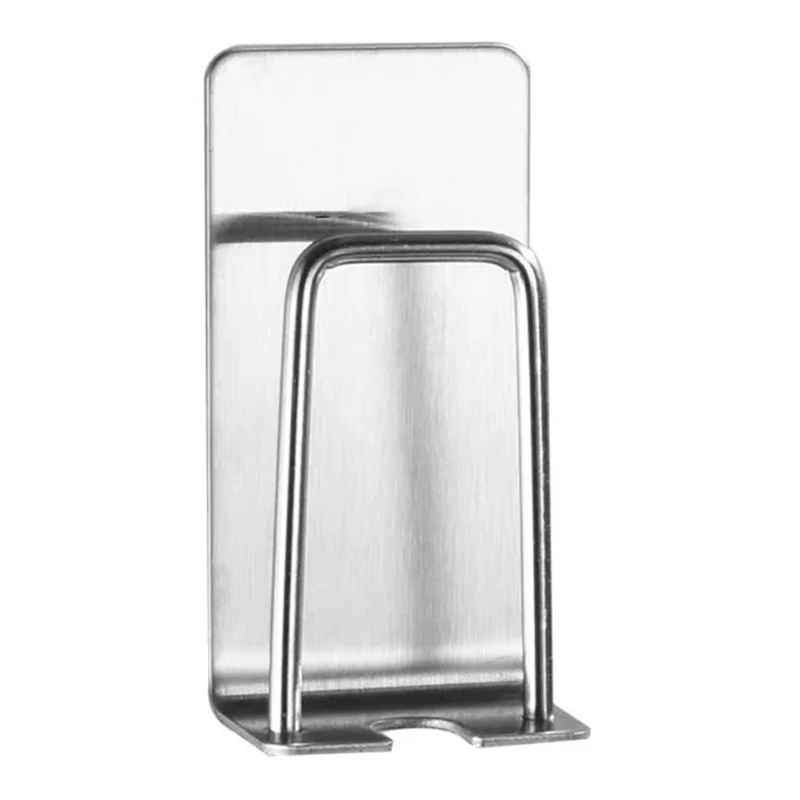 

Bathroom Wall Mounted Holder 2 in 1 Toothpaste Toothbrush Holder Self Adhesive Stainless Steel Mount Stand Space Saving