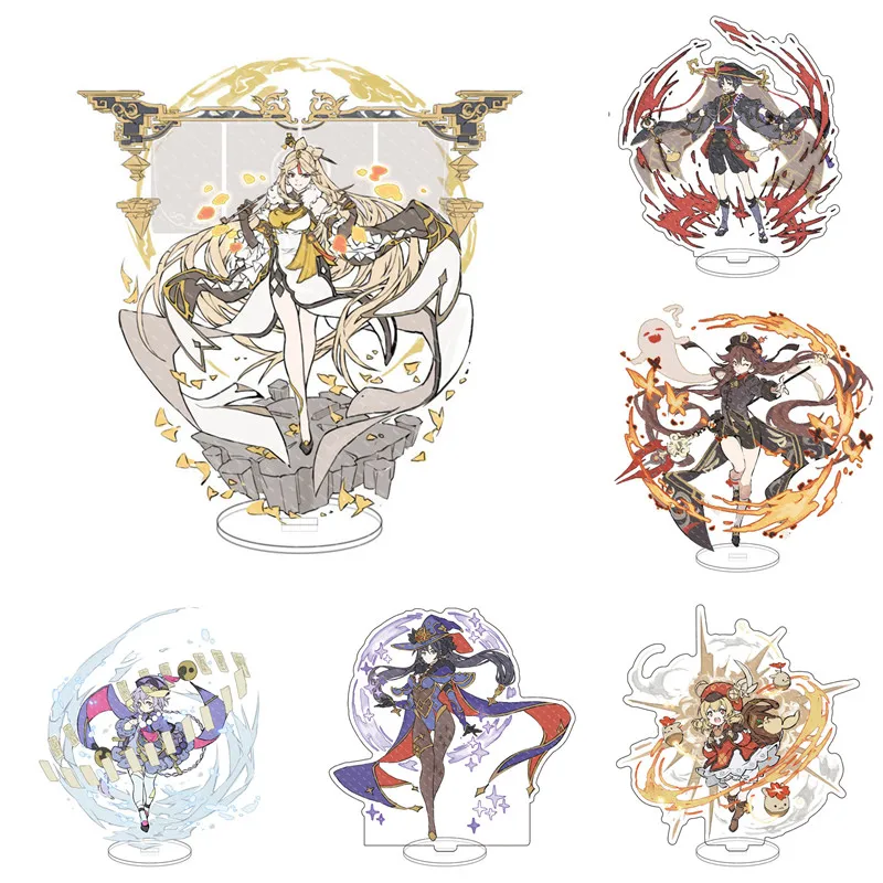 

Game Anime Figure Genshin Impact Zhongli Hutao Xiao Kaeya Acrylic Standing Statues Model Decoration Toy Characters Very Cute