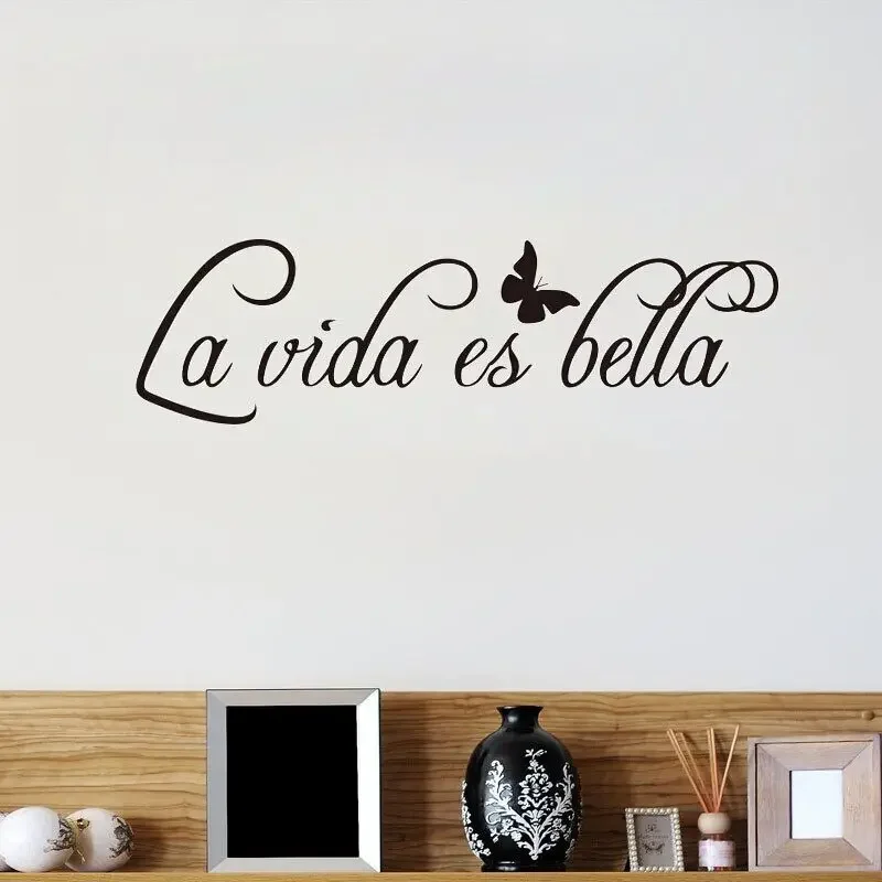 La Vida Es Bella наклейки на стену виниловые съемные испанские французские стены для
