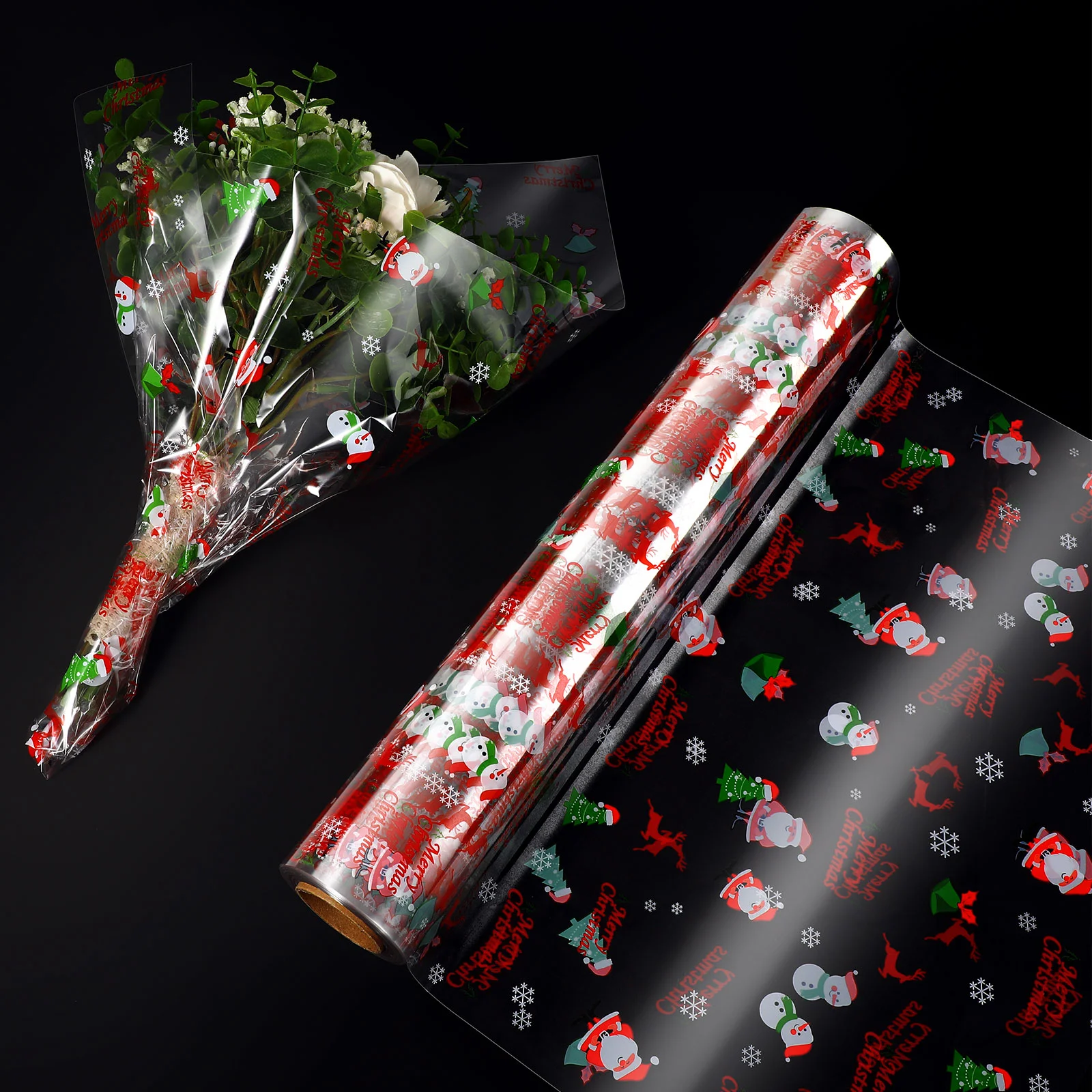 

Cellophane Wrap Paper Wrapping Christmas Roll Clear Gift Wrapper Sheet Fortransparentbaskets Basket Packing Flowerssantarolls