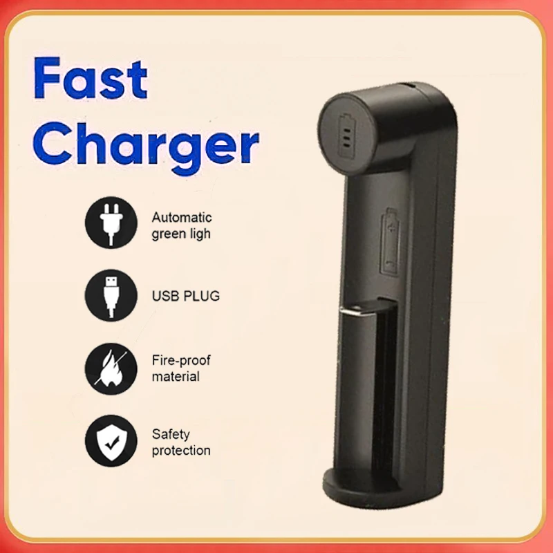 

18650 li-ion Battery Universal Charger 3.7 Strong Light Flashlight Headlight Single Slot Cradle Charge 14500 Single Charge 18350