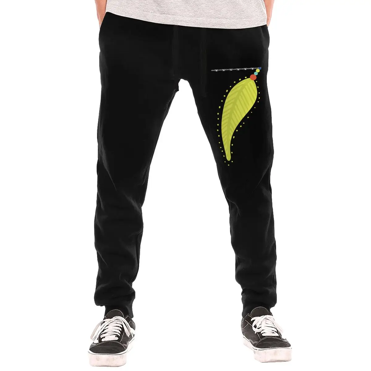 

Осенне-зимние мужские спортивные штаны с маленьким принтом, удобные и теплые, подходят для повседневной носки