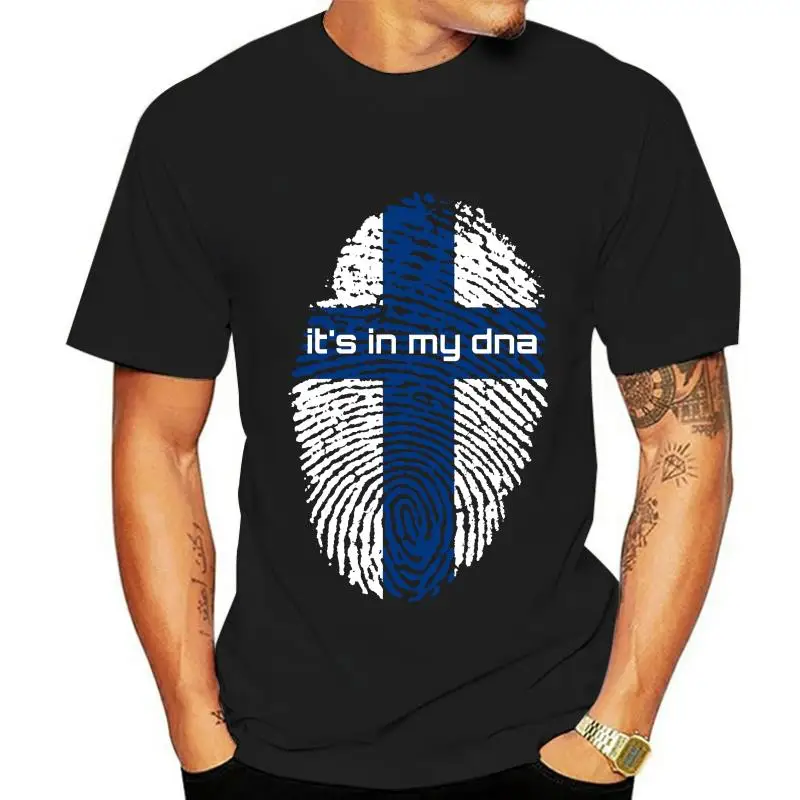 

Модный финский флаг Sisu It's In My DNA Fingerprint Finland T Shirt