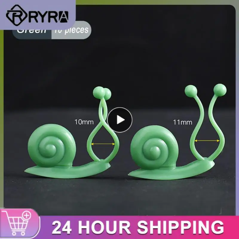 

5/8/10PCS /set Green Radish Green Plant Wall Climbing Fixture Household Seamless Paste Buckle Indoor Vine Plant Wall Hook Fixing