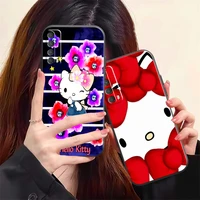cute hello kitty kromi phone case for huawei p smart z 2019 2021 p20 p20 lite pro p30 lite pro p40 p40 lite 5g liquid silicon