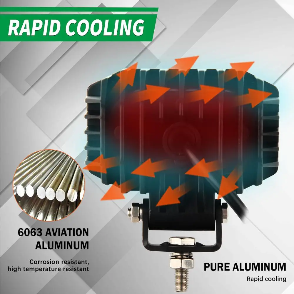 12D светодиодный рабочий свет противотуманные фары прожектор для вождения