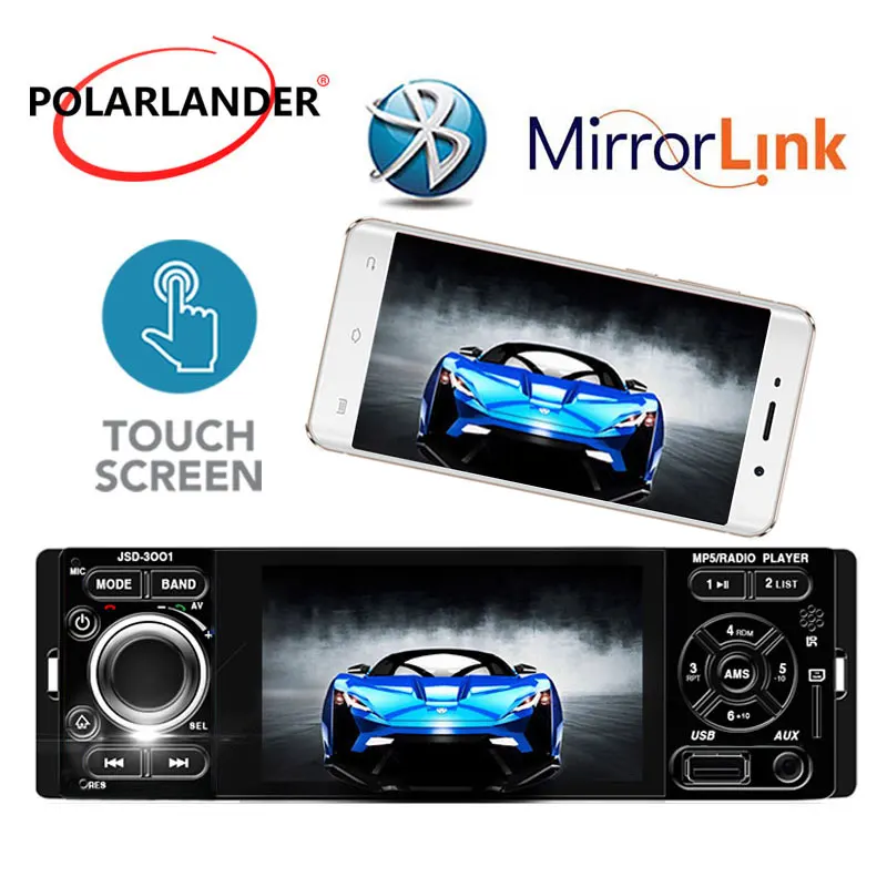 

Car Multimedia Player 1 Din 4" Rear Vew Camera Touch ScreenAuto Audio Bluetooth Mirror Link MP5 USB AUX Stereo for BMW Passat