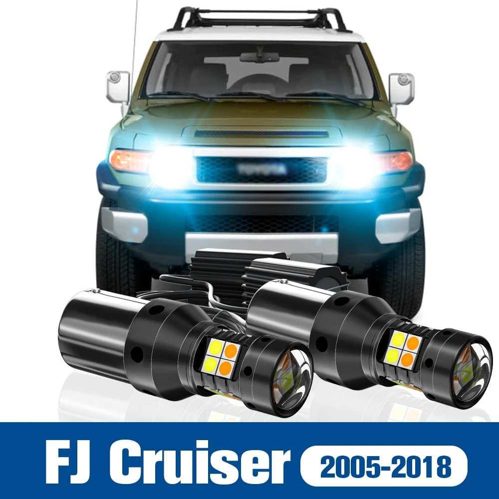 

2pcs LED Dual Mode Turn Signal+Parking Light Accessories Canbus For Toyota FJ Cruiser 2005-2018 2006 2008 2009 2010 2011 2012