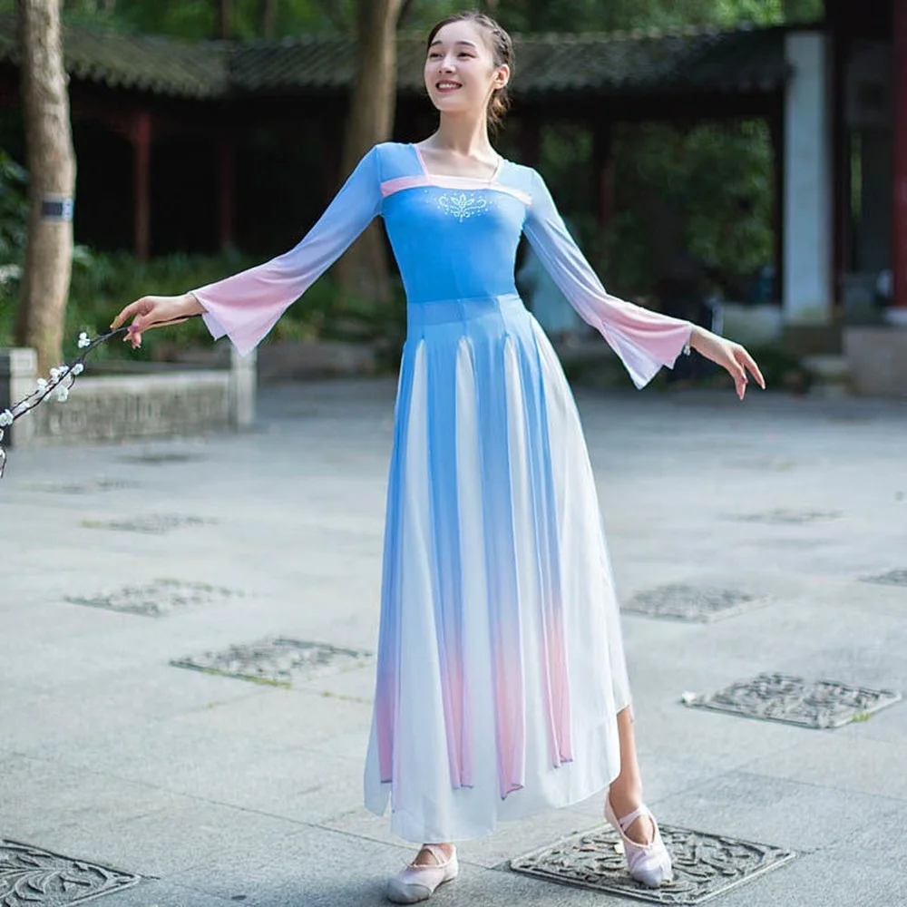 

Classical Dance Dress Female Chinese Style Modern Dance Wear Elegant Adult Folk Dance Stage Performance Costume Women