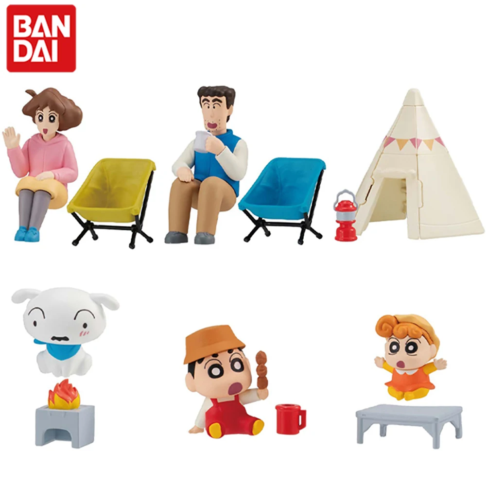 

[В наличии] Bandai Crayon Shin-chan noхара Shinnosuke Shiro noхара семейная Коллекционная аниме фигурка модели игрушки