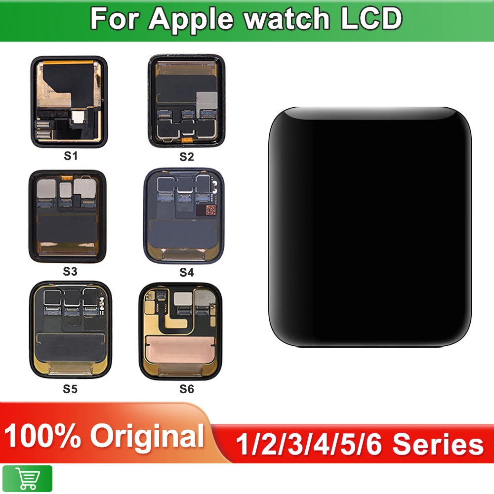 Pantalla táctil lcd oled para apple watch Series 1, 2, 3, 4, 5, 6, montaje de digitalizador de repuesto para iWatch 38mm, 42mm, 40mm, 44mm