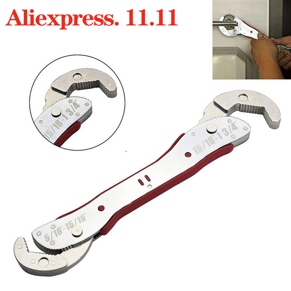 

Набор гаечных ключей 9-45 мм, многофункциональный инструмент для ремонта автомобиля, регулируемый ручной ключ для труб, универсальный ключ.