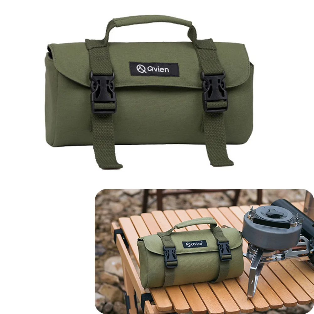 

Outdoor Camping Portable Cassette Stove Storage Bag Canvas Handbag Camping Hiking Gas Stove Gas Tank Protector