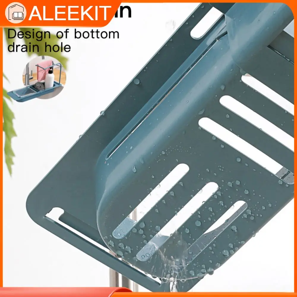 

Adjustable Sink Storage Rack Telescopic Sink Storage Rack Soap Sponge Drain Basket Kitchen Bathroom Accessories Home Supplies