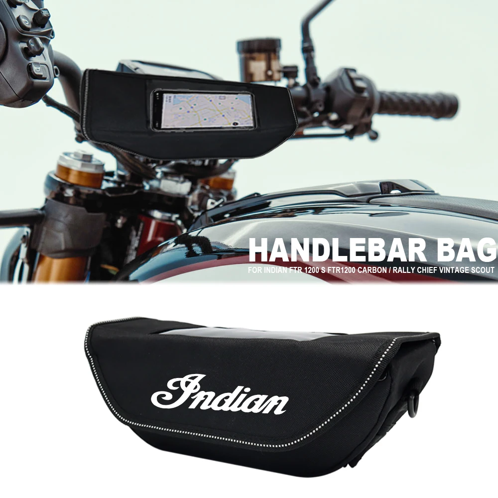 

For Indian FTR 1200 S FTR1200 Carbon / Rally Chief VINTAGE Scout Motorcycle Waterproof And Dustproof Handlebar Storage Bag For