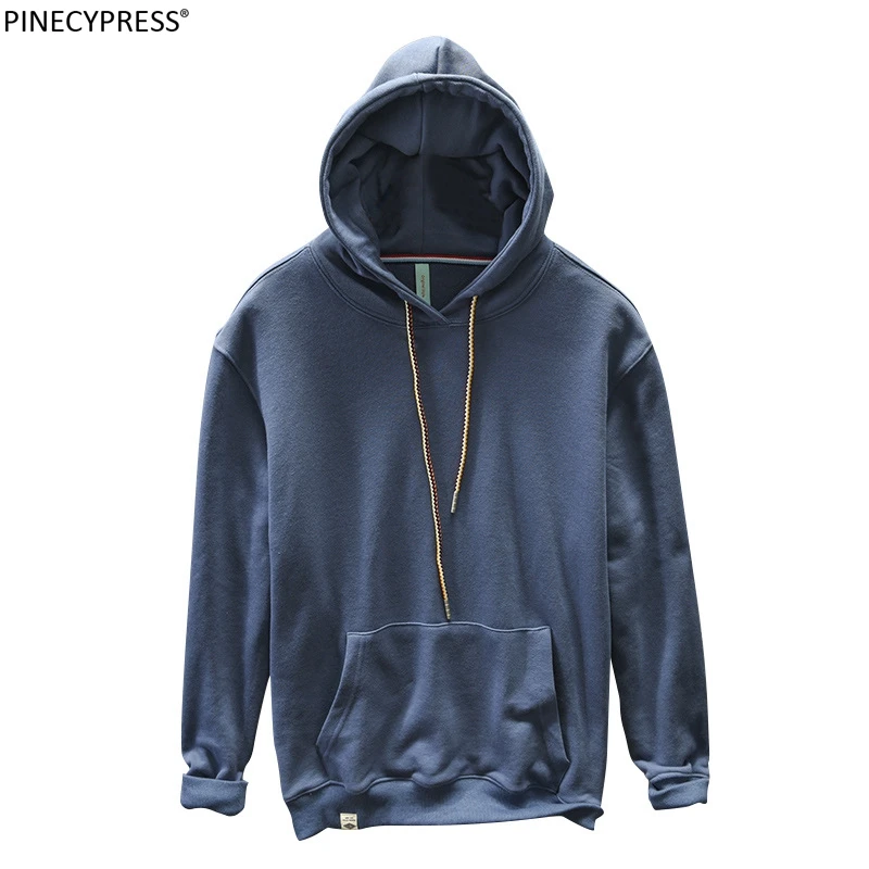 

Cotton Fashion String Pocket Loose Casual Streetwear Hip Hop Clothes Hooded Long Sleeve Pullover Street Man Hoodie Sweatshirt
