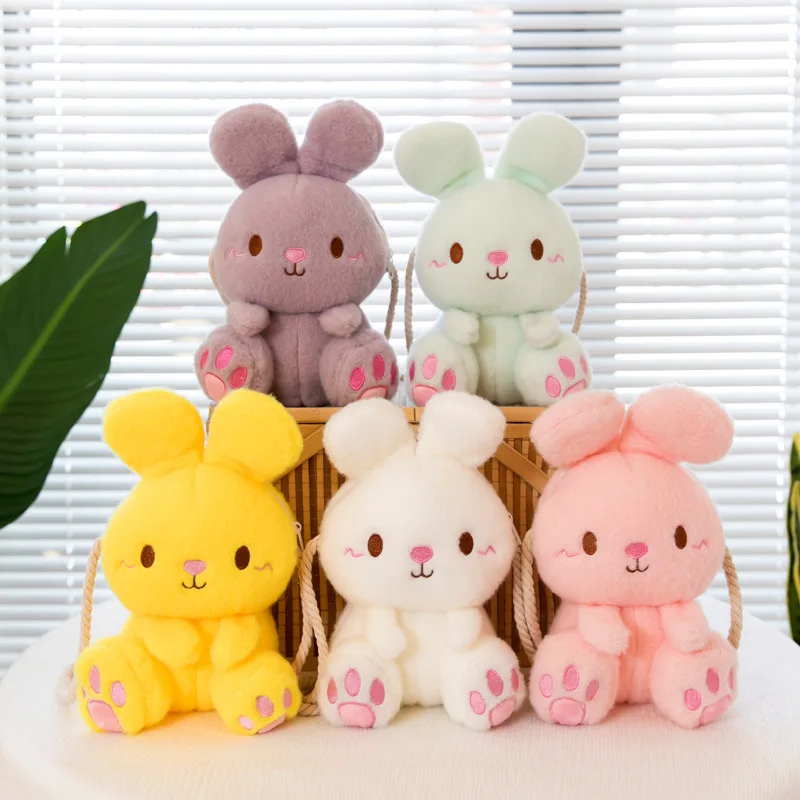 

25cm Plush Rabbit Shoulder Bag Cartoon Cute Messenger Bag Children's Coin Purse Plush Toy Girls Kids Children's Plushie Gifts