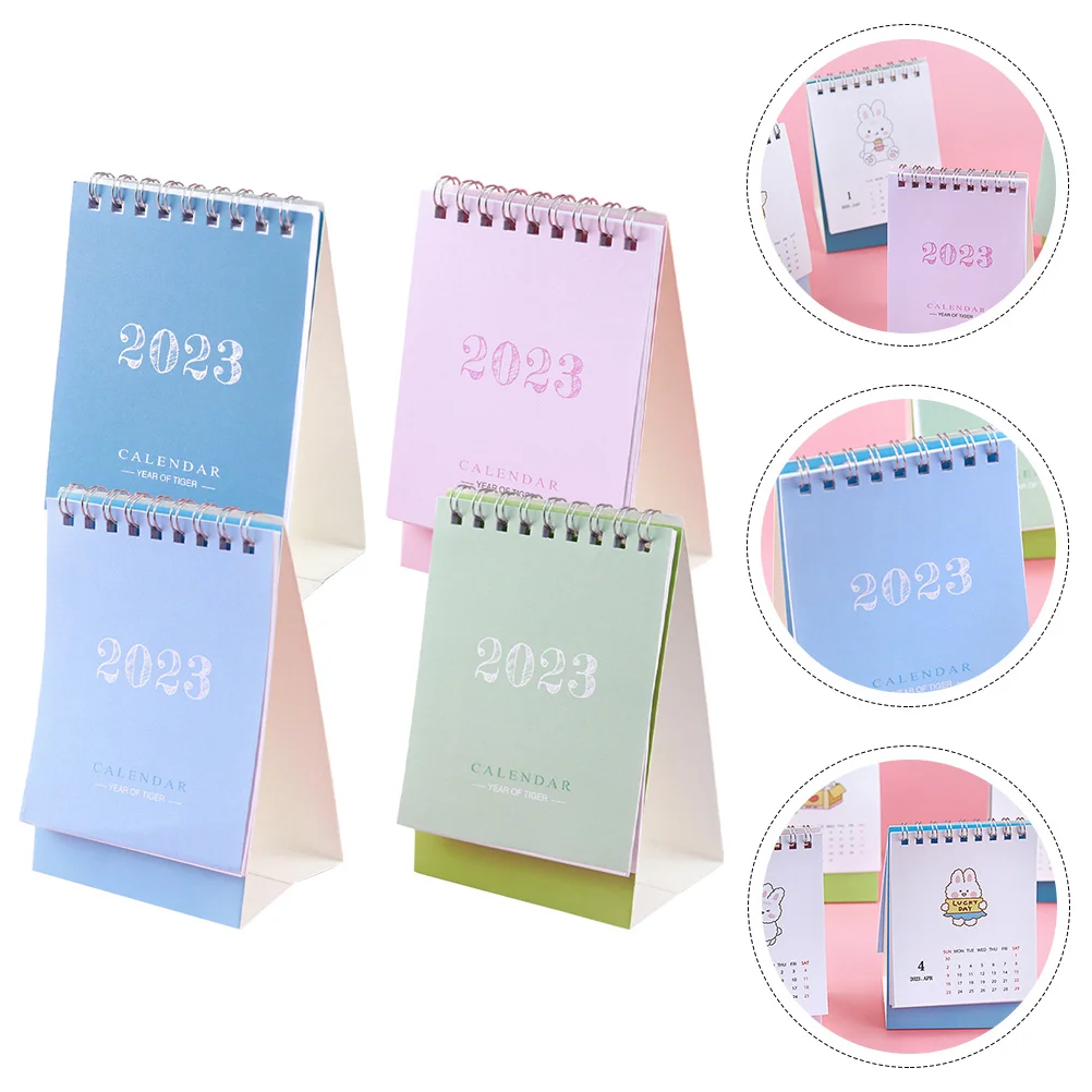 

Calendar Standing Mini Decorative Planner Desk Schedule Rabbit Desktop Pocket Wall Pad Daily Smallyear Office Memo Table