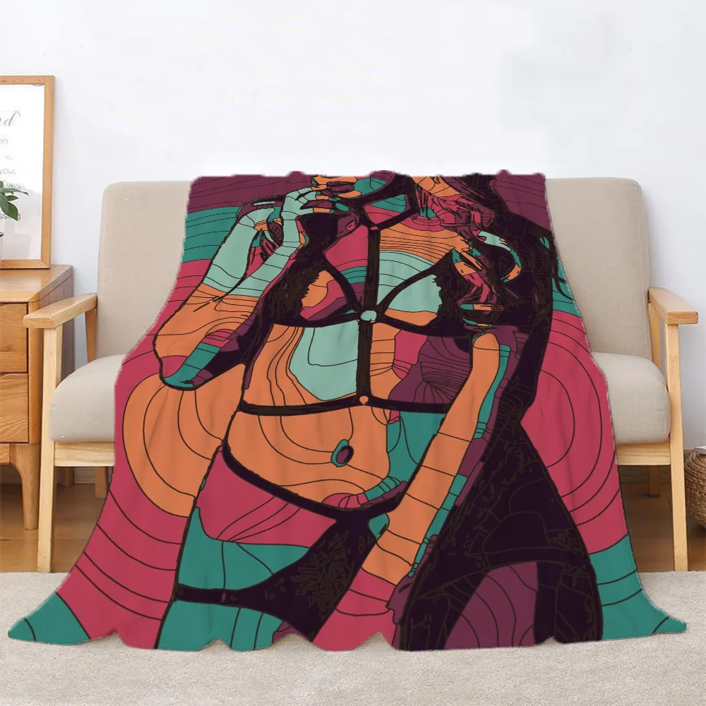 Абстрактное Плюшевое Одеяло В Стиле Бохо Для Девочек Мягкий Декоративный Диван
