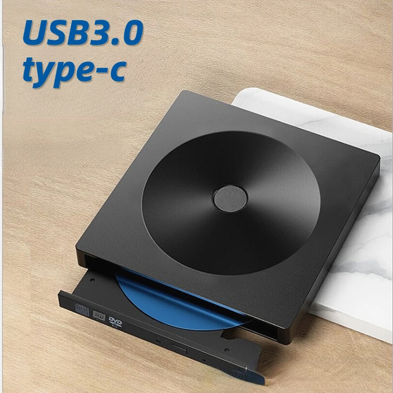 

USB 3.0 Slim External CD/DVD-ROM Player Optical Drive Disk Burner Reader Recorder Macbook Laptop Desktop PC Tablet Promotion DVD