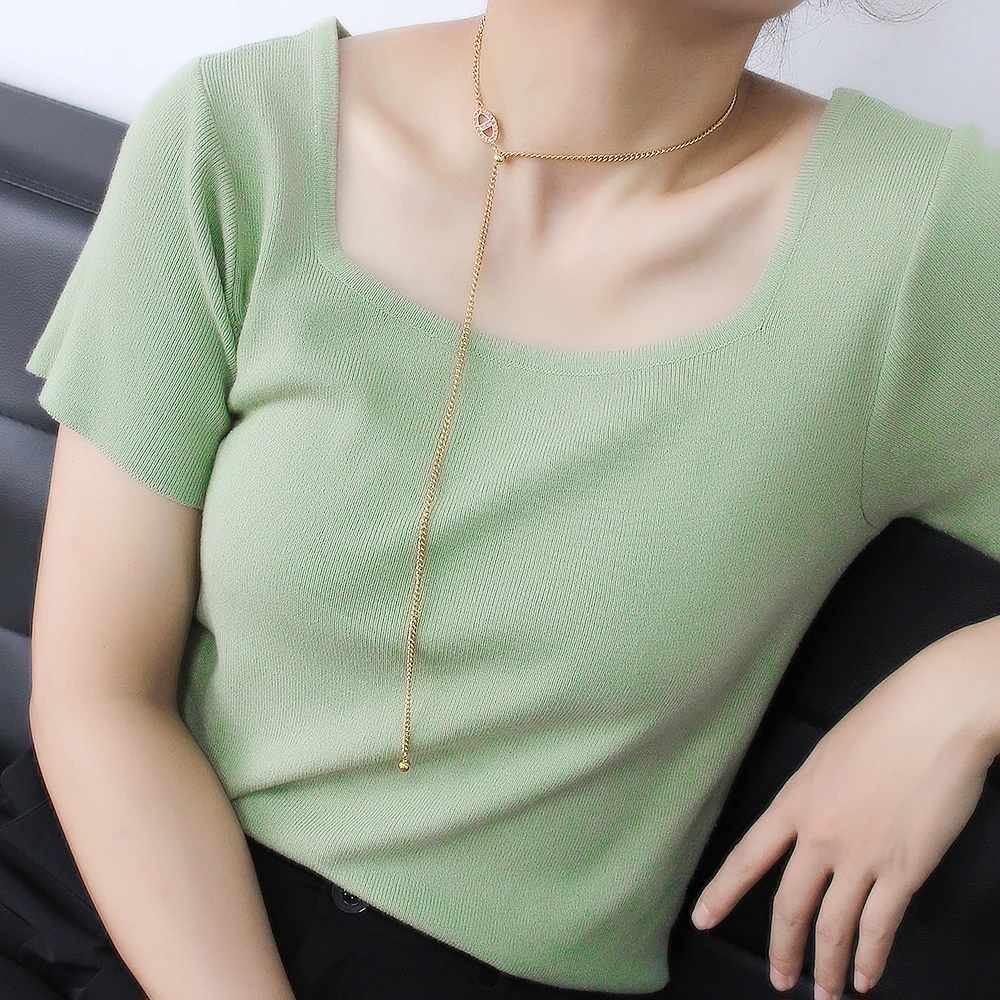 

Длинное ожерелье из нержавеющей стали, кубинские панцирные звенья, цепочка, чокеры, Женская свинья, нос, фотоподарок