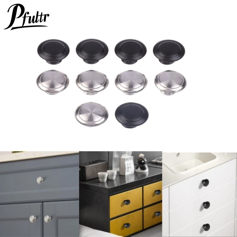 5 шт. ручки для кухонного шкафа из нержавеющей стали серебристый матовый черный
