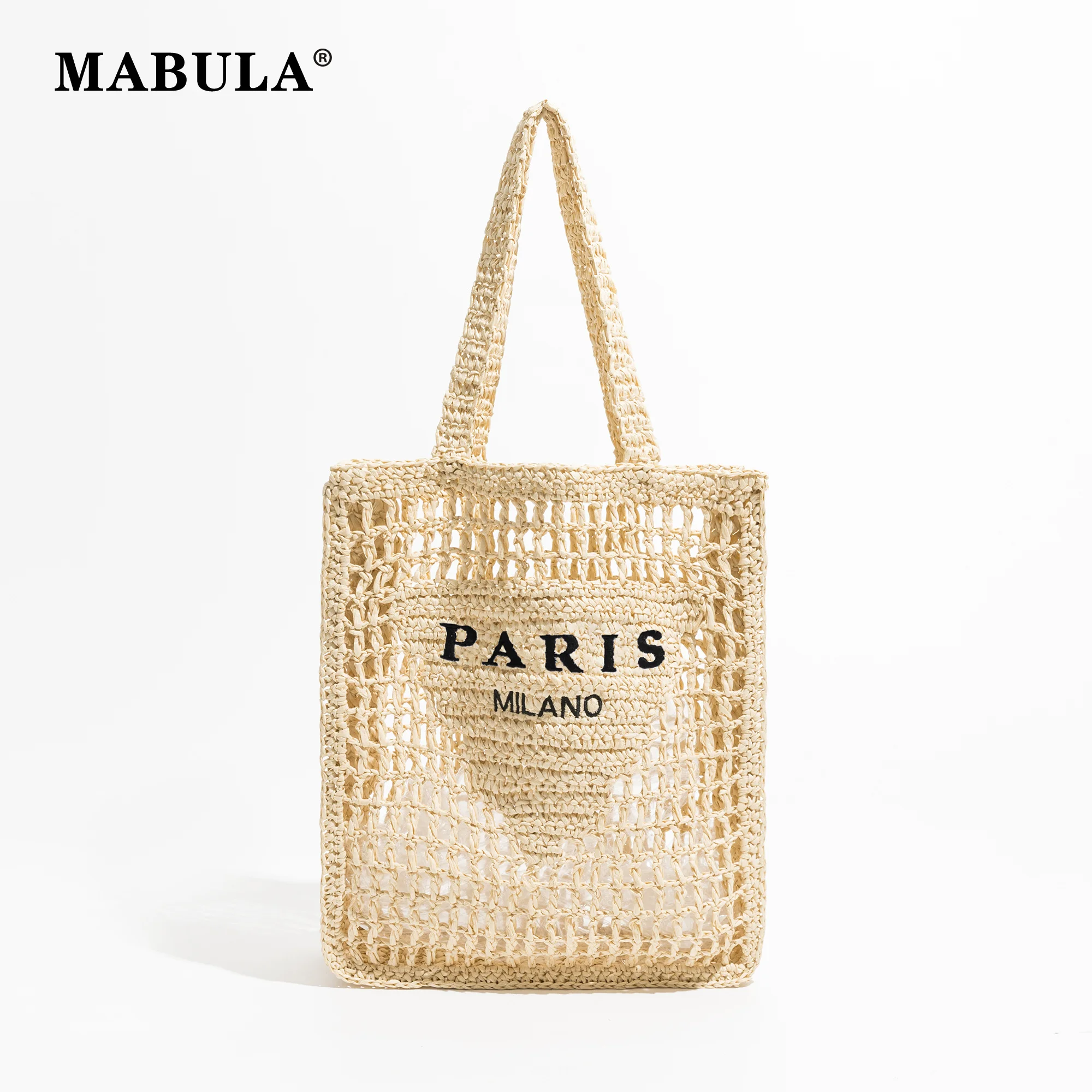 

2023 Fashion Summer Beach Straw Bags Luxury Design Women Shoulder Bag Female Hollow Handwoven Handbag Large Casual Tote Bag